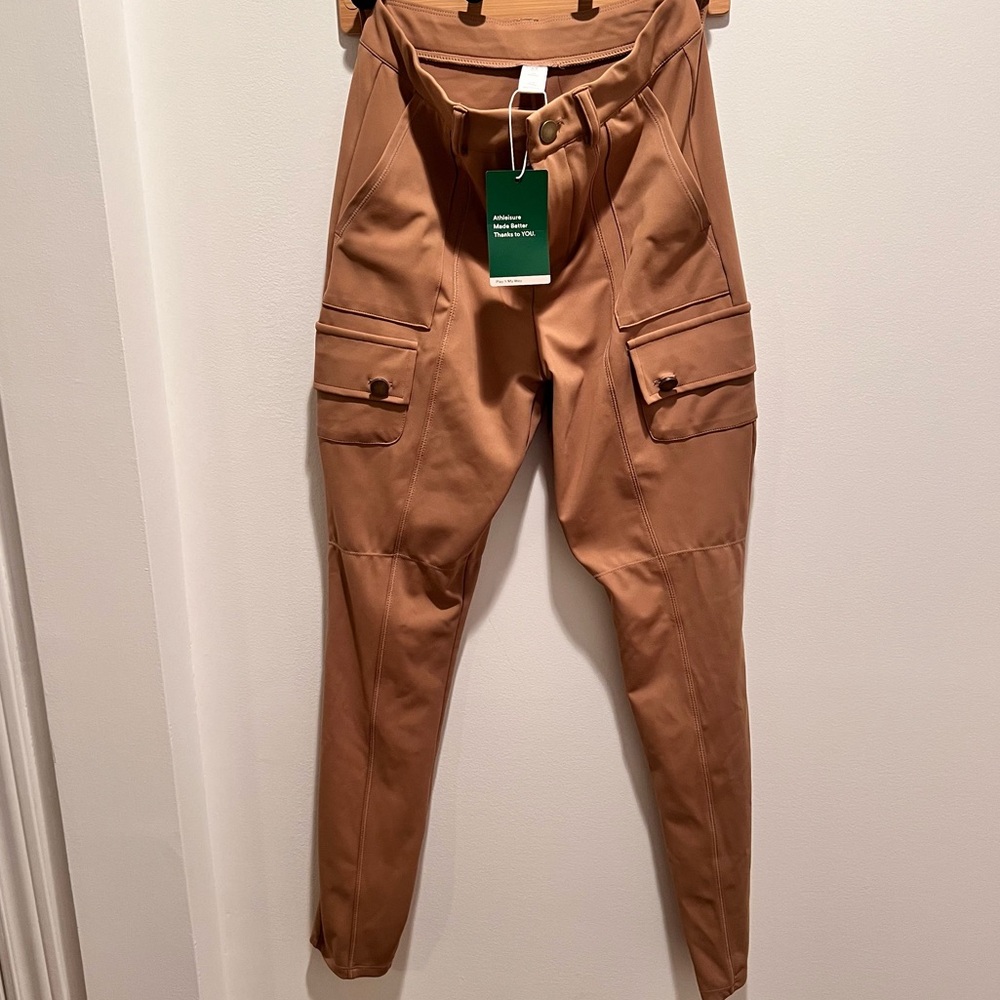 Halara High Waisted Button Zipper Multiple Pockets Solid Skinny Cargo Pants